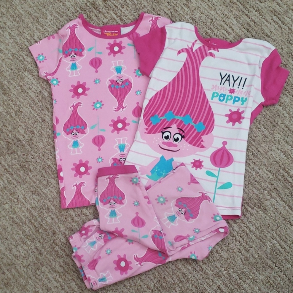 Trolls Size 10 Pajamas 3 Piece Set